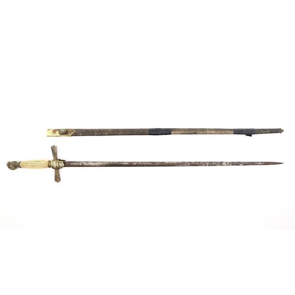MASONIC KNIGHTS TEMPLAR CEREMONIAL STYLE SWORD