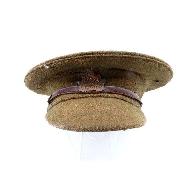WWI CANADIAN MILITARY PEAKED CAP