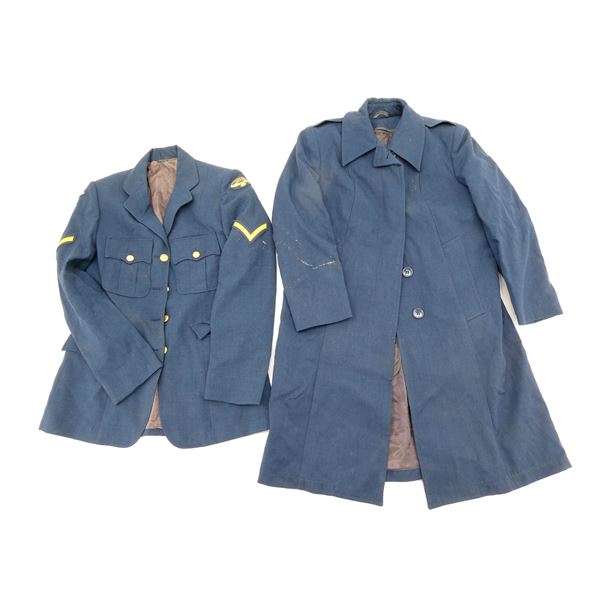 RCAF SERVICE DRESS JACKET AND WOMEN'S ALL WEATHER COAT LOT