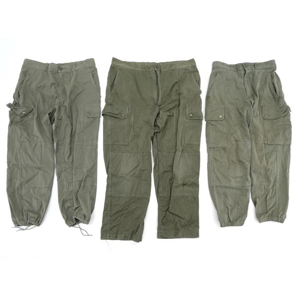 ASSORTED FRENCH MILITARY PANTS LOT
