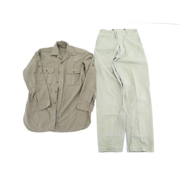 KOREAN WAR CANADIAN MILITARY SHIRT AND PANTS LOT