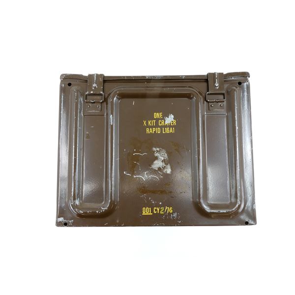 BRITISH MILITARY METAL AMMO CRATE