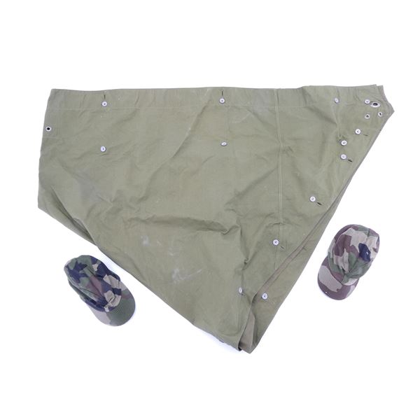 GERMAN MILITARY ZELTBAHN HALF-SHELTER / PONCHO, ETC. LOT