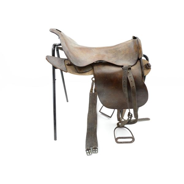WWI CANADIAN FIELD ARTILLERY 1912 PATTERN SADDLE, ETC. LOT