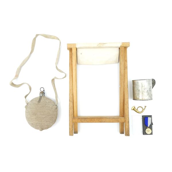 RE-ENACTMENT CIVIL WAR ERA STYLE CANTEEN, CUP, ETC. LOT
