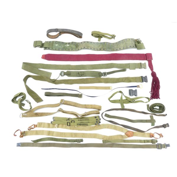 ASSORTED MILITARY SLINGS, STRAPS, ETC. LOT