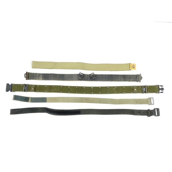 ASSORTED MILITARY BELTS LOT