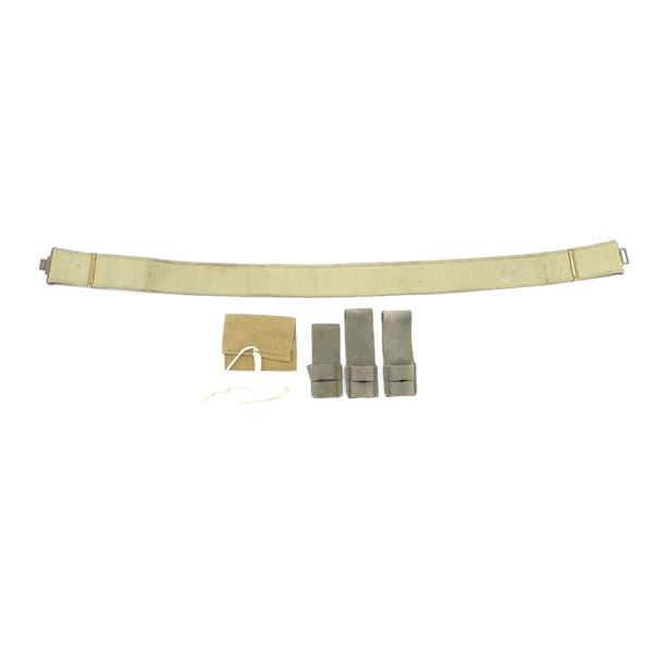ASSORTED CANADIAN MILITARY BELT, BAYONET FROGS, ETC. LOT