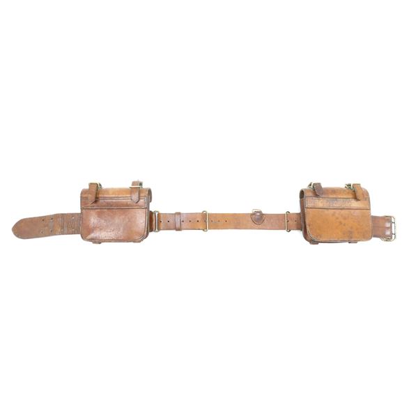 WWI CANADIAN DISMOUNTED EQUIPMENT BELT WITH POUCHES