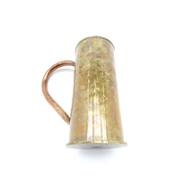 BRITISH MILITARY SHELL CASING MUG TRENCH ART