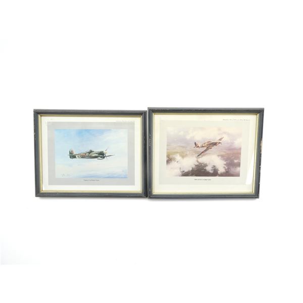 "TYPHOON" AND "INTO ATTACK" FRAMED PRINTS LOT