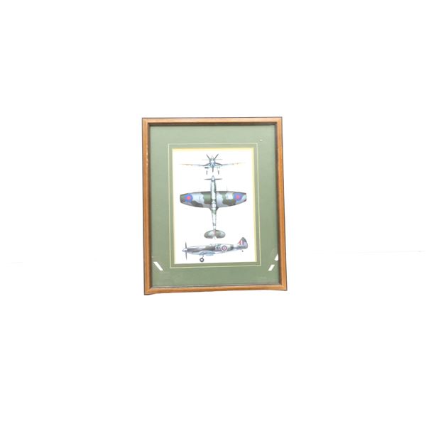 "SUPERMARINE SPITFIRE MK.XII" FRAMED PRINT