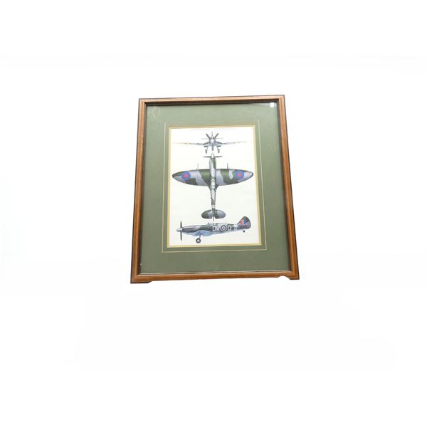 "SUPERMARINE SPITFIRE MK.XIV" FRAMED PRINT