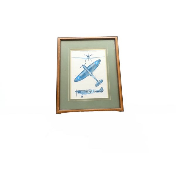 "SUPERMARINE SPITFIRE MK.I" FRAMED PRINT