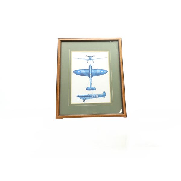 "SUPERMARINE SEAFIRE MK.IIC" FRAMED PRINT