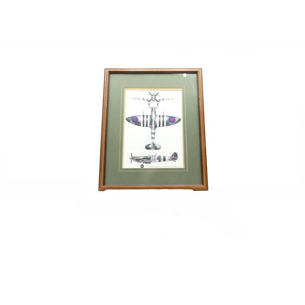 "SUPERMARINE SPITFIRE MK.IXC" FRAMED PRINT