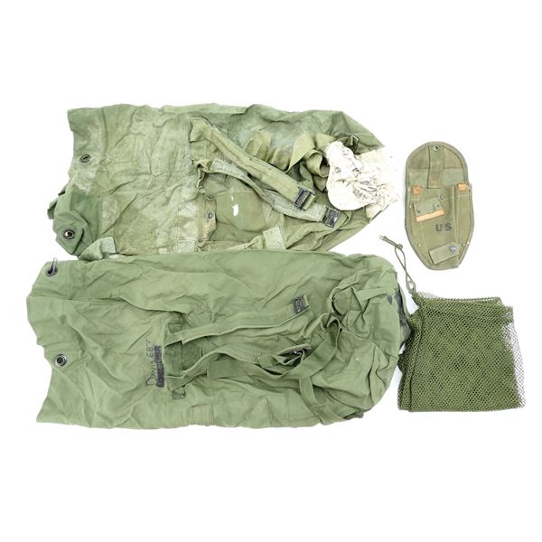 ASSORTED MILITARY DUFFLE BAGS, LAUNDRY BAGS, ETC. LOT