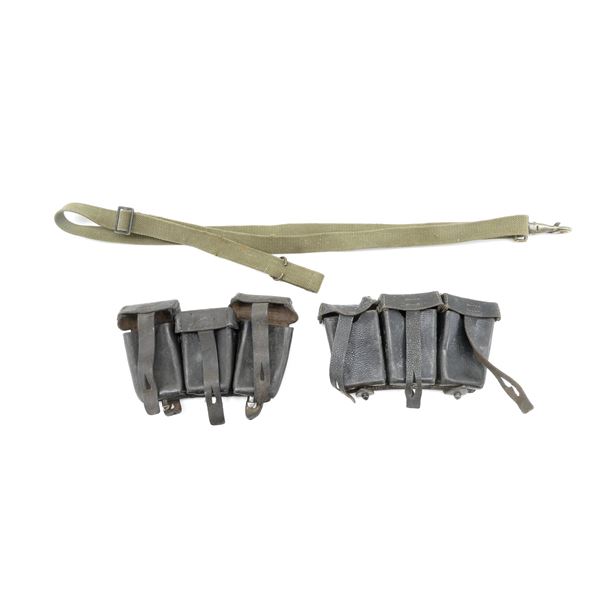ASSORTED MILITARY AMMO POUCHES AND SLING LOT