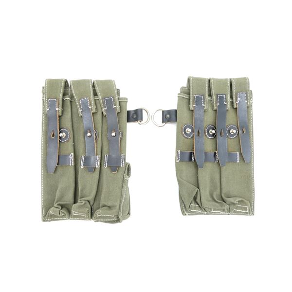 REPRODUCTION WWII GERMAN MP40 MAG POUCH LOT