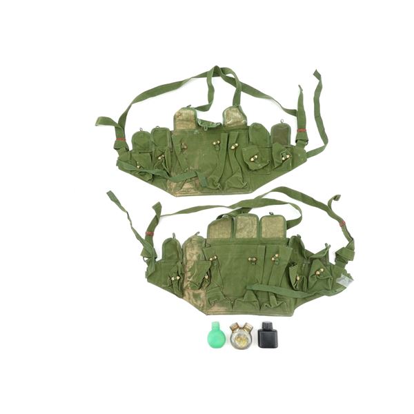 CHINESE MILITARY SKS BANDOLIER AND OILER LOT
