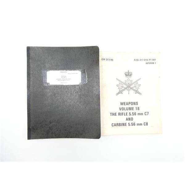 ASSORTED CANADIAN MILITARY WEAPONS MANUALS LOT