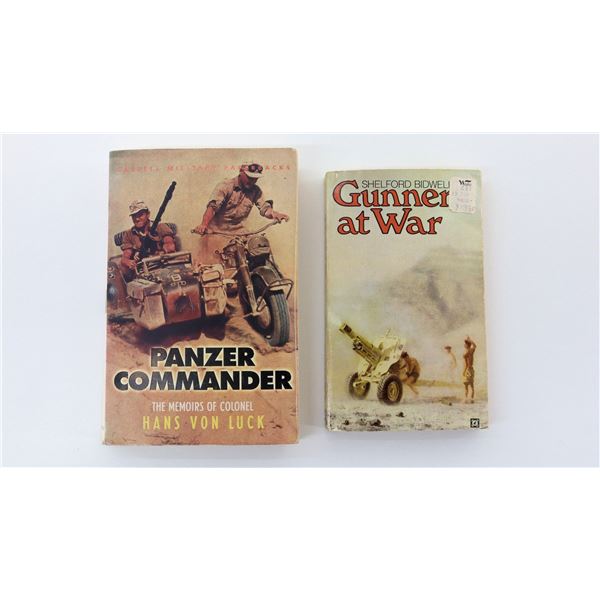 "PANZER COMMANDER" AND "GUNNERS AT WAR" BOOK LOT