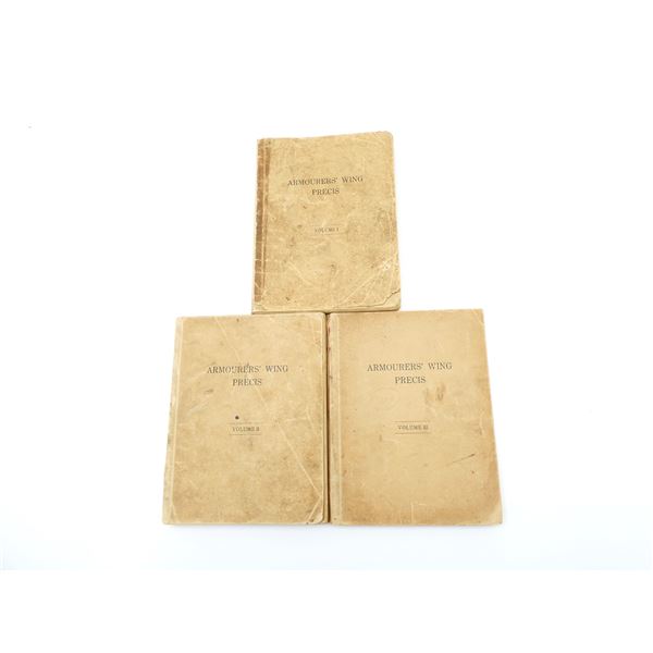 "ARMOURERS' WING PRECIS" VOLUME 1 TO VOLUME 3 TRAINING MANUAL SET LOT