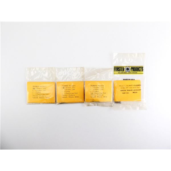 ASSORTED FORSTER PRIMER POCKET CLEANERS AND CHAMFERING TOOL LOT