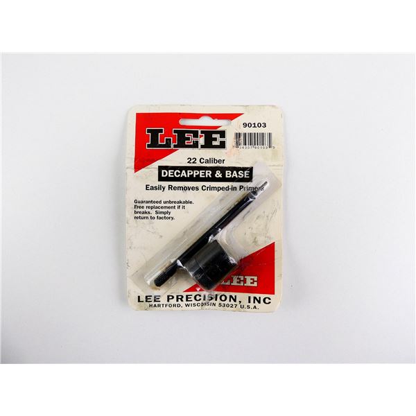 LEE .22 CAL. DECAPPER AND BASE LOT