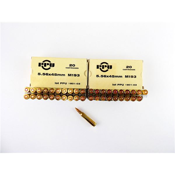 PPU 5.56X45MM (M193) AMMO LOT