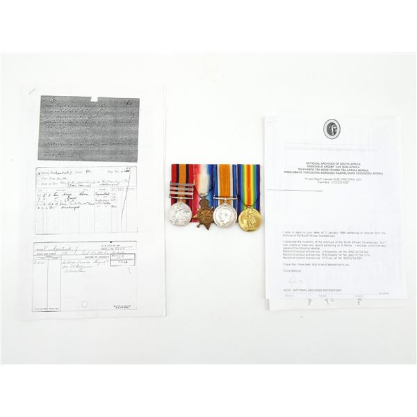 SECOND BOER WAR / WWI CANADIAN NAMED MEDALS LOT