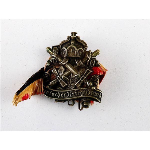 WWI GERMAN PRE-WAR DEUTSCHER KRIEGER BUND BADGE