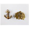 Image 1 : WWI ERA ROYAL CANADIAN NAVY CHIEF PETTY OFFICER CAP BADGE AND ANCHOR PIN LOT