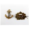 Image 2 : WWI ERA ROYAL CANADIAN NAVY CHIEF PETTY OFFICER CAP BADGE AND ANCHOR PIN LOT