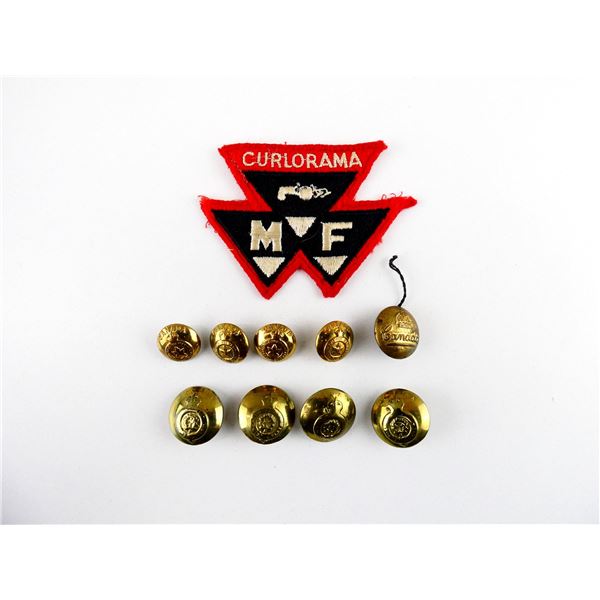 WWI CANADIAN GENERAL SERVICE BRASS BUTTONS, ETC. LOT