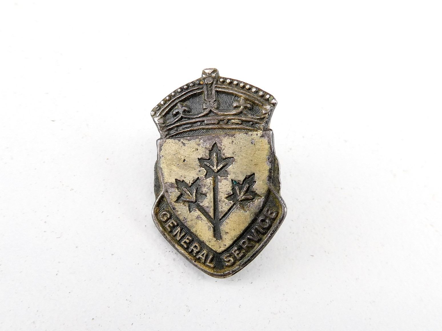 WWI / WWII CANADIAN GENERAL SERVICE LAPEL PIN
