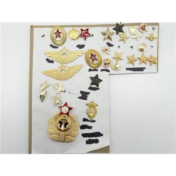 ASSORTED RUSSIAN MILITARY BADGE LOT