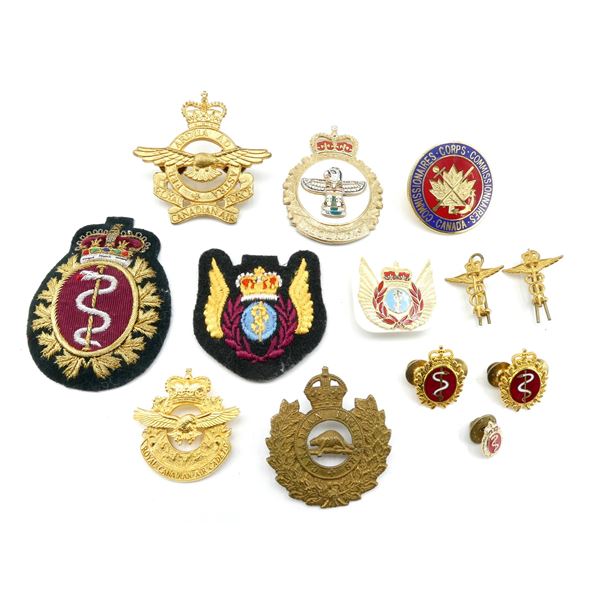 ASSORTED CANADIAN / BRITISH MILITARY BADGE LOT