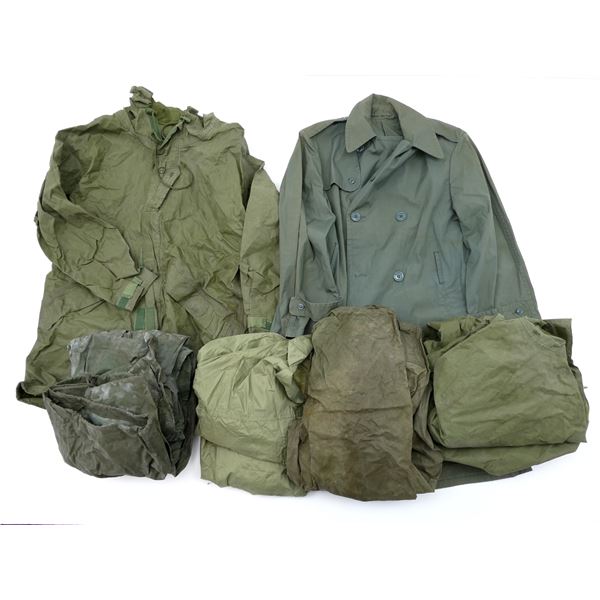 ASSORTED MILITARY COLD / WET WEATHER / RAINCOATS LOT