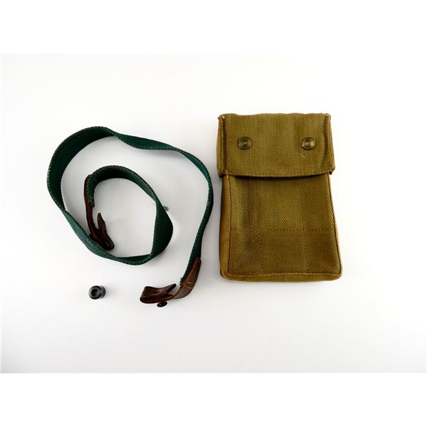 ASSORTED MILITARY POUCH, SLING AND MUZZLE COVER LOT