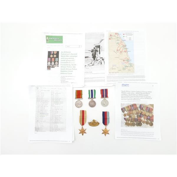 ASSORTED WWII BRITISH / SOUTH AFRICAN NAMED MEDALS LOT