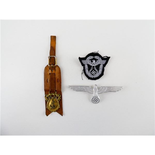 WWII GERMAN / UNKNOWN MILITARY BADGE, ETC. LOT