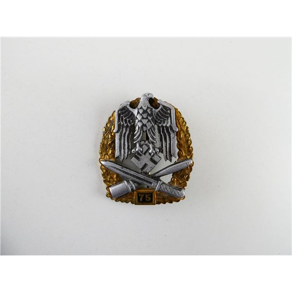 REPRODUCTION WWII GERMAN 75 ENGAGEMENT GENERAL ASSAULT BADGE