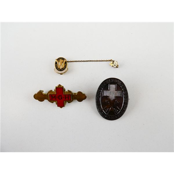 ASSORTED CANADIAN / BRITISH RED CROSS / HOSPITAL GRADUATION PINS LOT