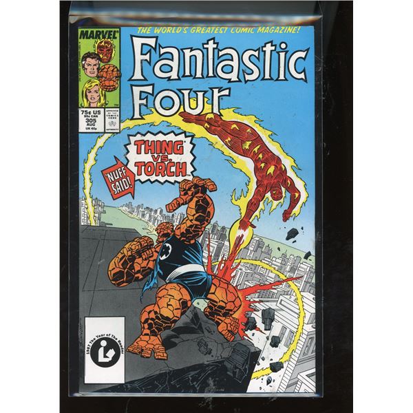 Fantastic Four #305 (1985) Thing vs Torch