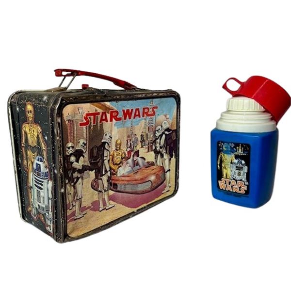 Vintage Star Wars Metal Lunch Box with Thermos – 1977 Classic