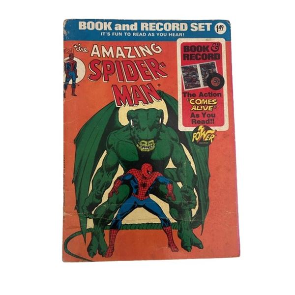 Amazing Spider Man Book and Record Set - 1974 Power Records PR24