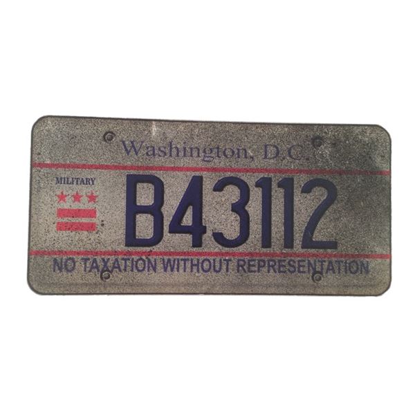 Resident Evil: The Final Chapter Washington DC License Plate Movie Props