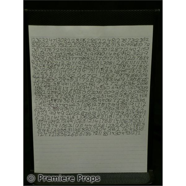 Knowing Caleb (Chandler Canterbury) Numbers Paper Movie Props
