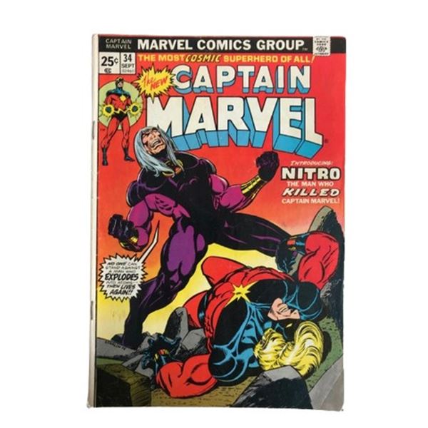 1974 Captain Marvel #34 comic